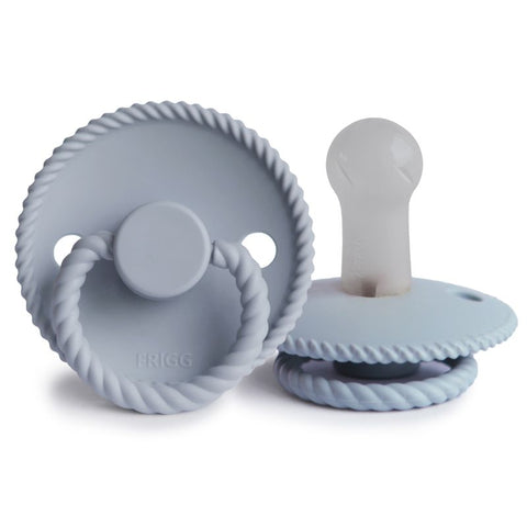 Frigg Rope Siliconen Fopspeen 6+M Rond Powder Blue