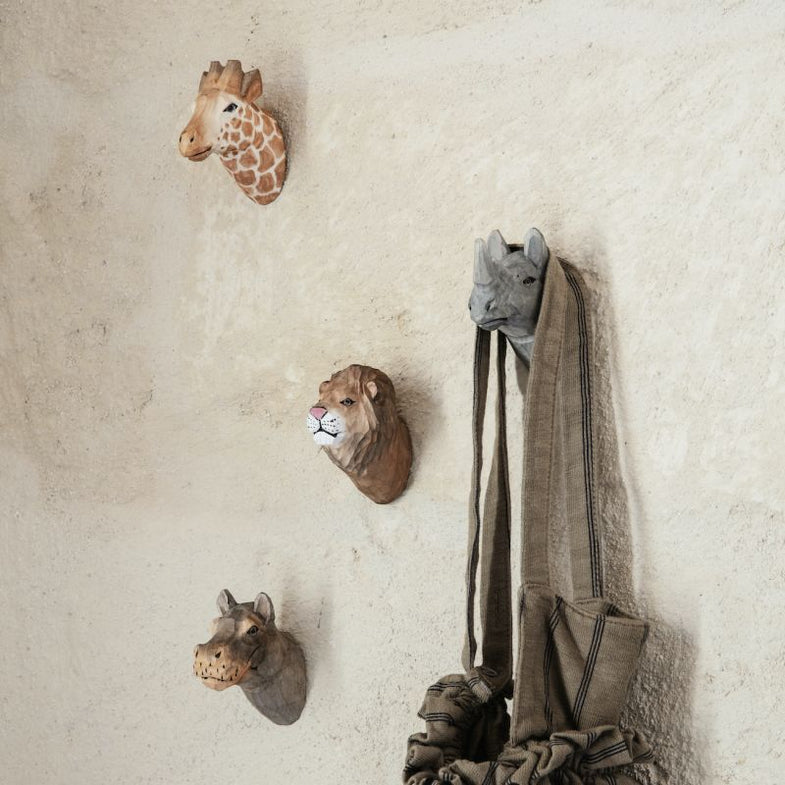 Ferm Living Hand-Carved Hook Wandhaakje | Lion