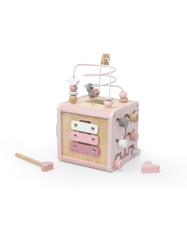 Label Label Houten Activiteitenkubus | Pink