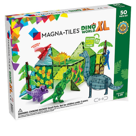 Magna-Tiles Dino World XL | 50-Piece Set