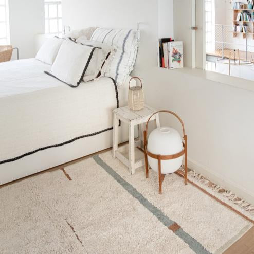 Lorena Canals Machinewasbaar RugCycled Tapijt 140x200cm | Lanes Vintage Blue