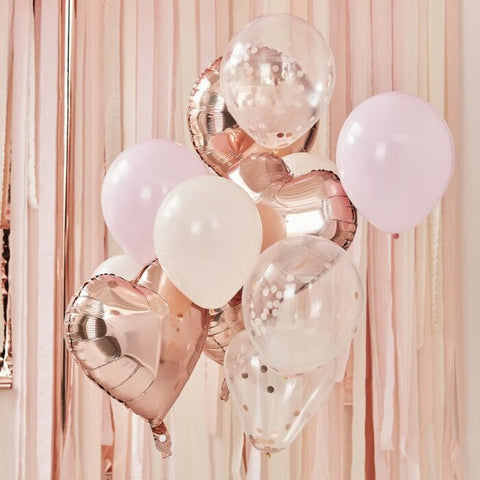 Balloon Bundle 12 ballonnen - Blush Rose Gold