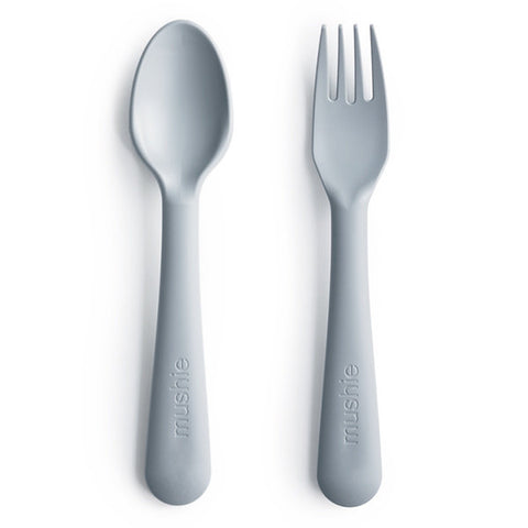 Mushie Bestek Fork Spoon | Cloud