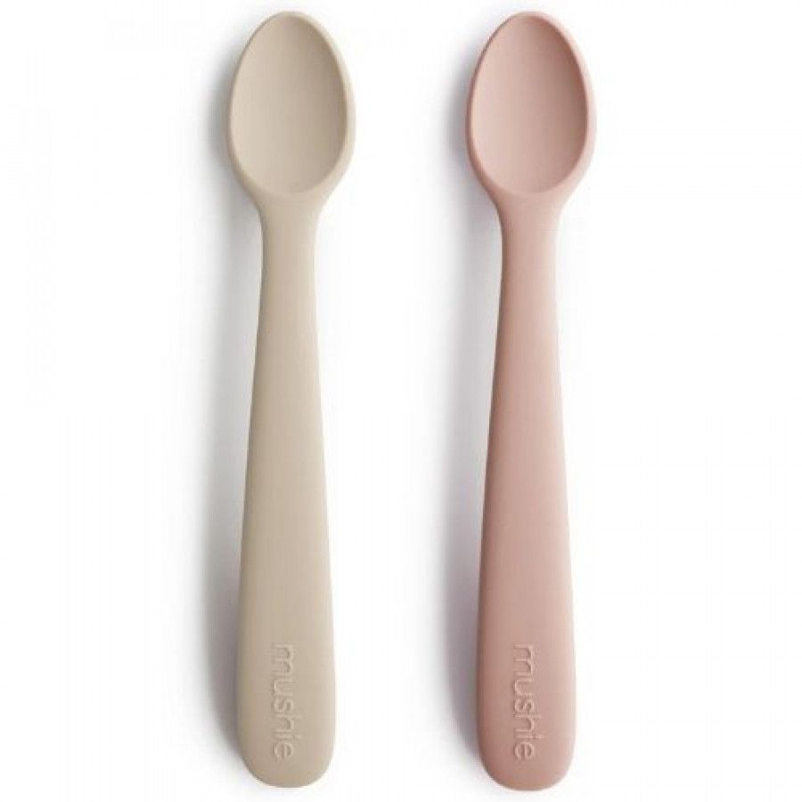 Mushie Bestek Set 2 Lepels | Blush / Shifting Sand