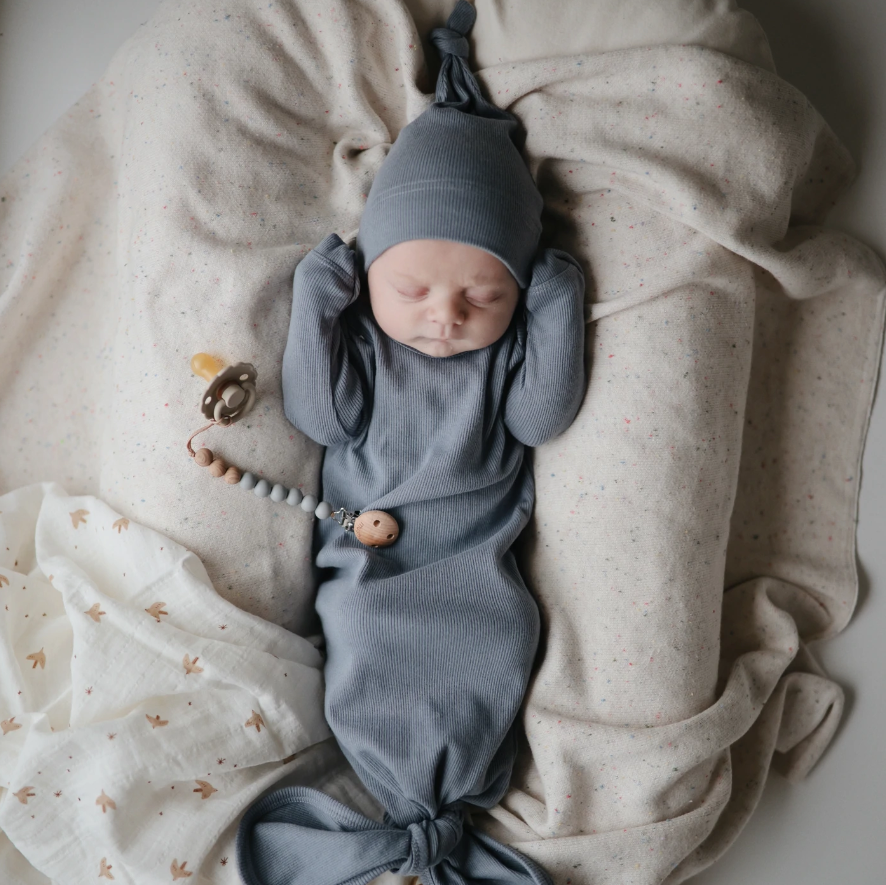 * Mushie Baby Beanie Ribbed | Tradewinds