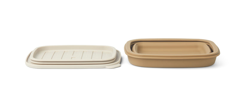 Liewood Franklin Foldable Lunch Box | Sandy / Oat Mix*