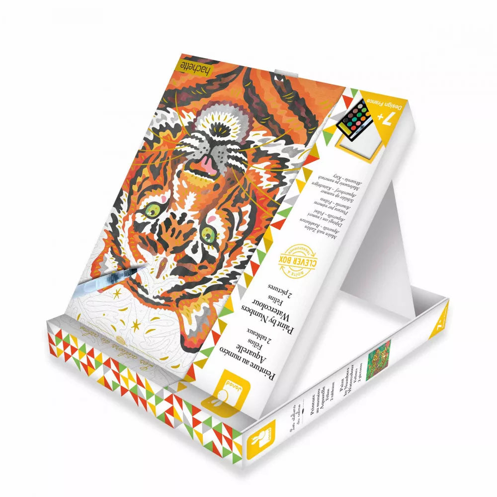 * Janod Knutselset Aquarel Schilderen Op Nummer | Tijgers