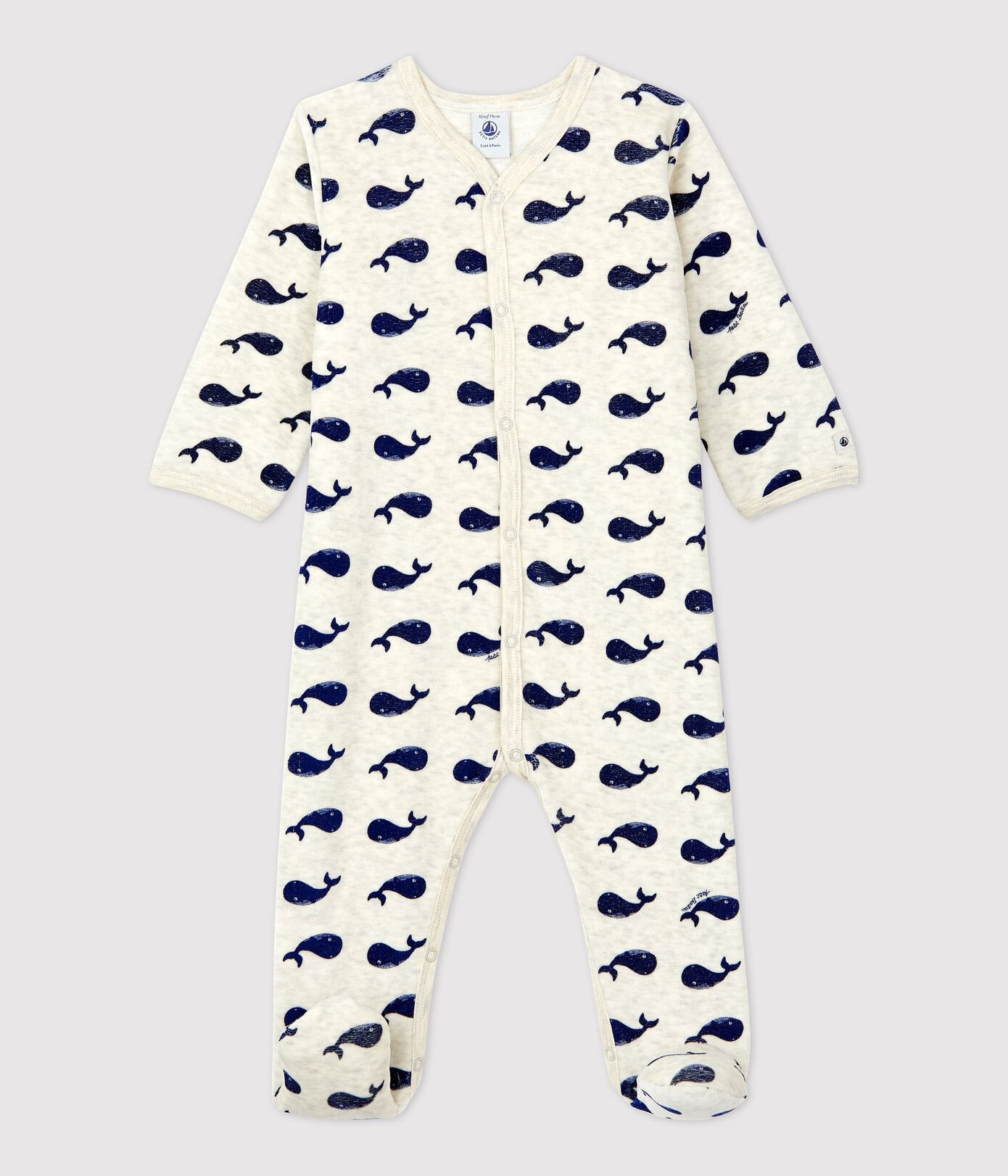 functie Oxide picknick Petit Bateau Baby Pyjama Zonder Voetjes I Whale* – De Gele Flamingo