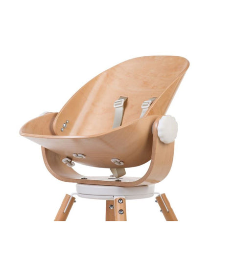 Childhome EVOLU - Wood Rock newborn seat naturel - white