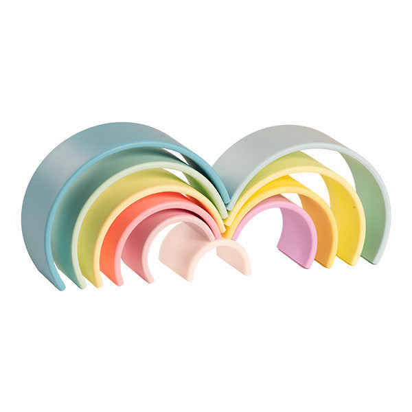 * Dëna Siliconen Speelset Set 10 I Regenboog Pastel
