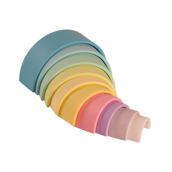 * Dëna Siliconen Speelset Set 10 I Regenboog Pastel