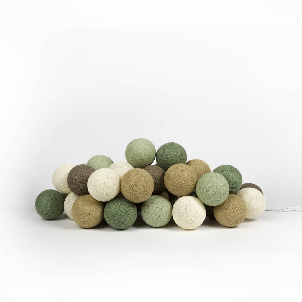 * Cotton Ball Lights Lichtslinger 20 stuks - Forest Green