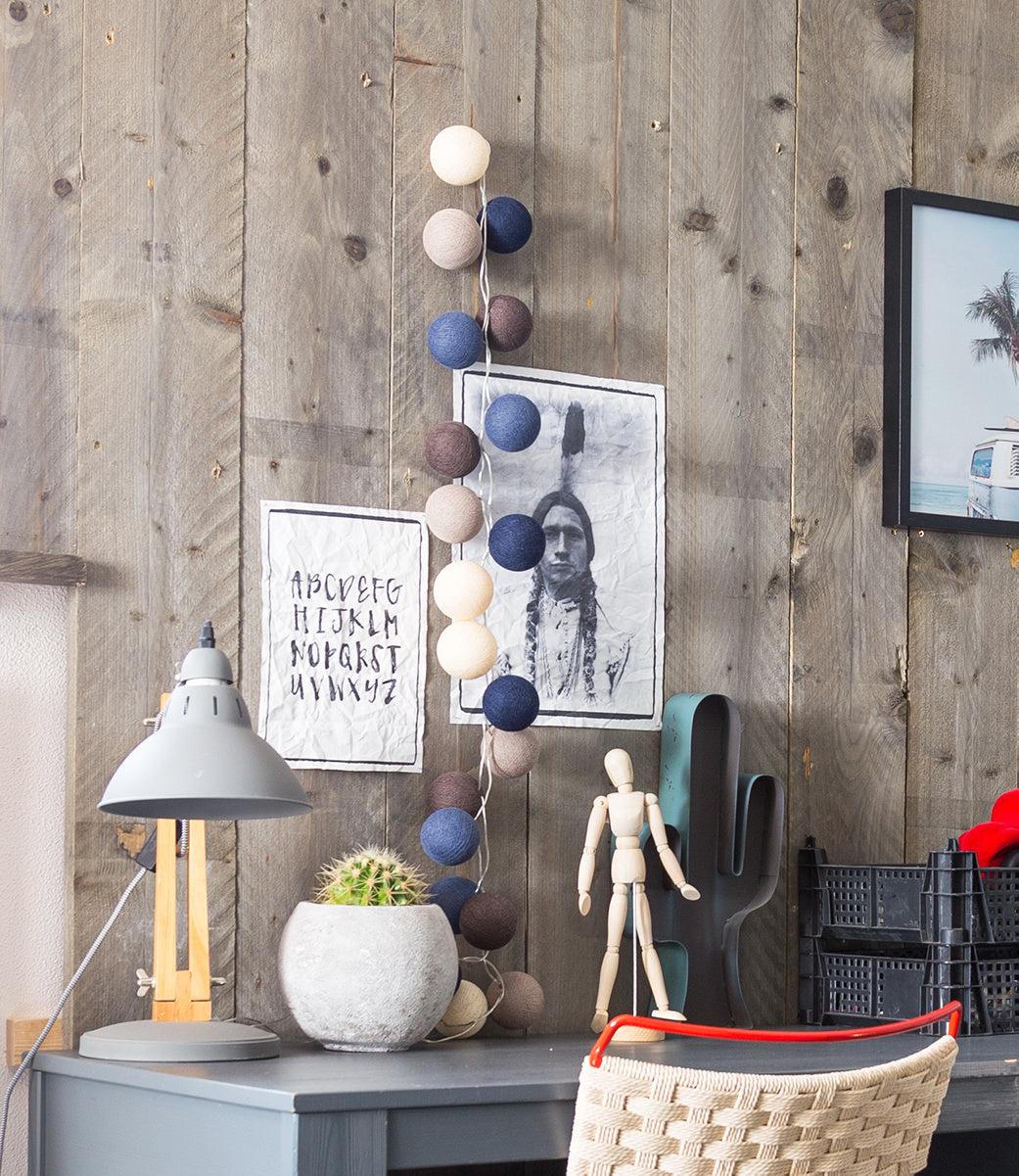 * Cotton Ball Lights Lichtslinger 20 stuks - Steel Blue