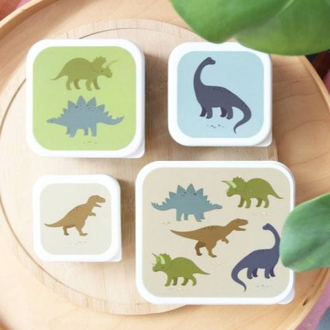 A Little Lovely Company Lunch & Snack Box Set | Dinosaurussen