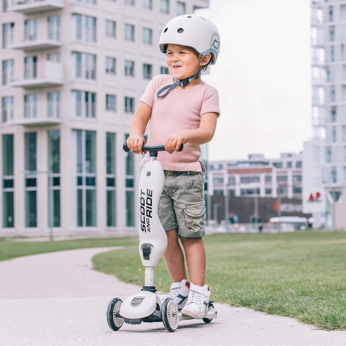 Scoot and Ride Helm XS Ash kinderhelm