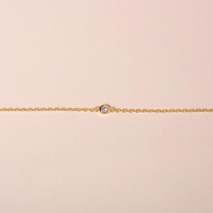 Galore Armband Single Diamond | Gold Baby